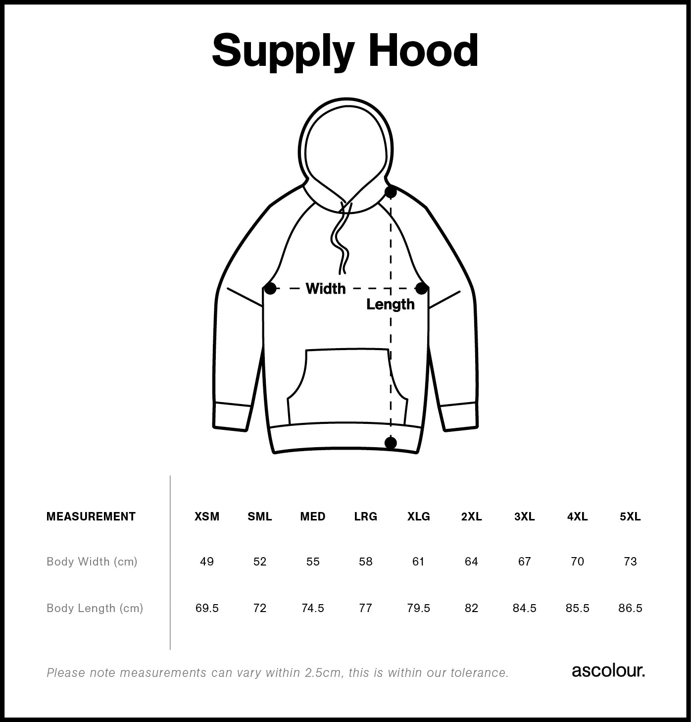 CUSTOM - ASColour Supply Hood - Front Print