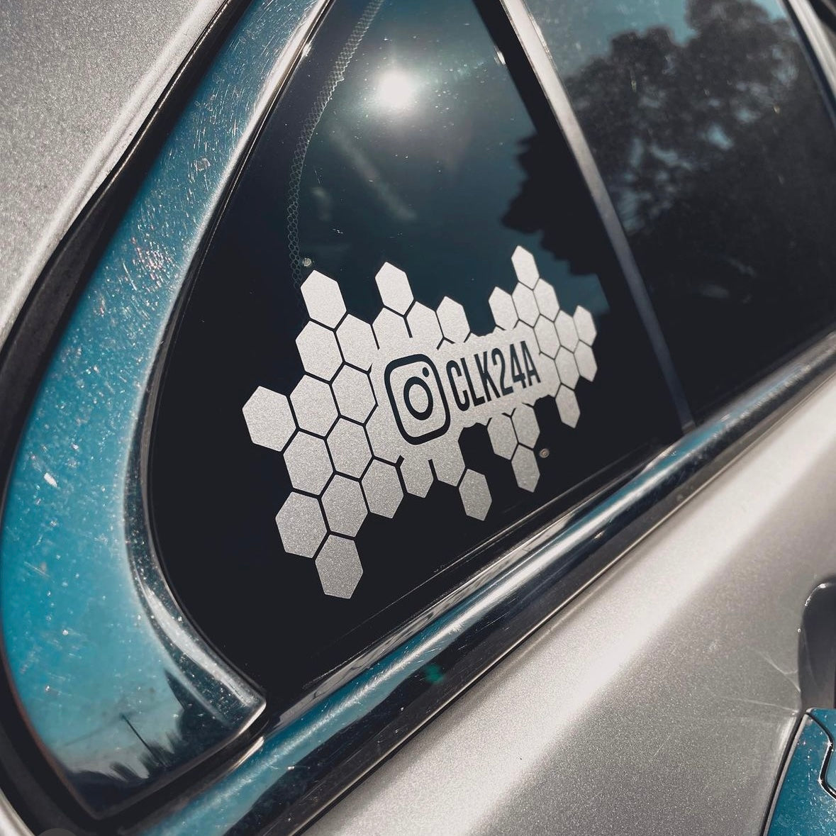 Custom Instagram Name Hexagon Pattern Sticker