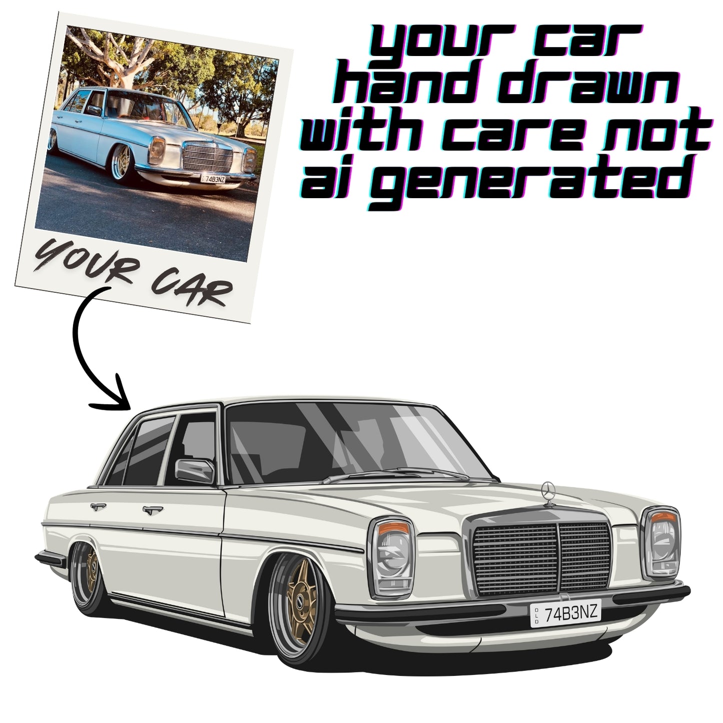 Your Car on a T-Shirt – Classic Edition