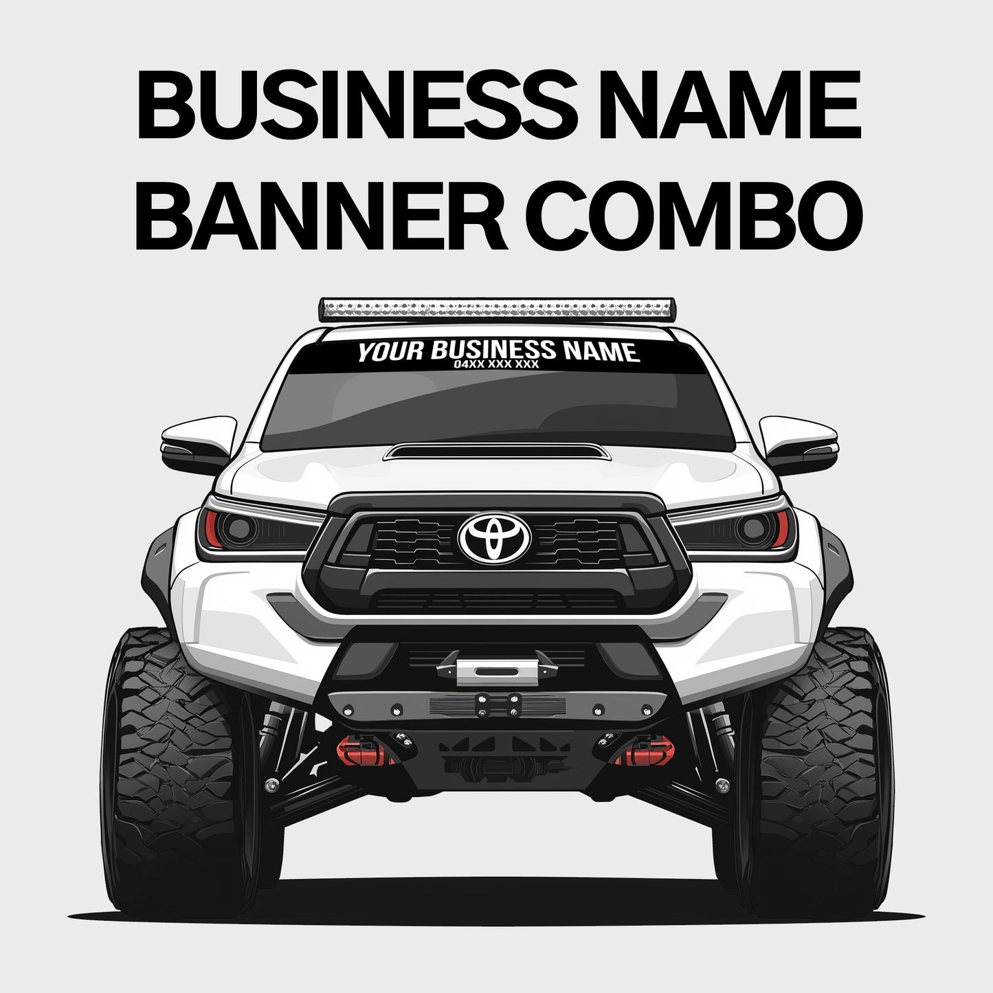 Custom Business Name Banner Combo