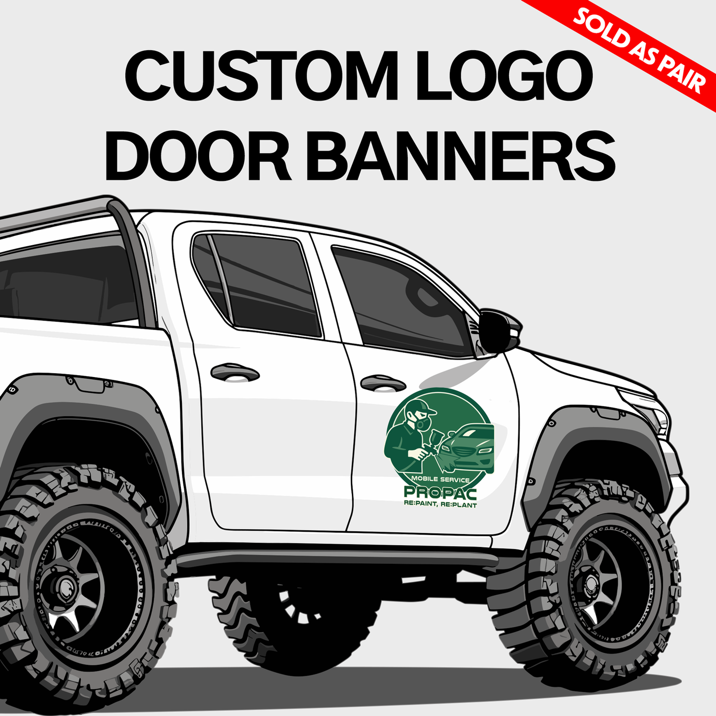 Custom Logo Door Banners (Pair)