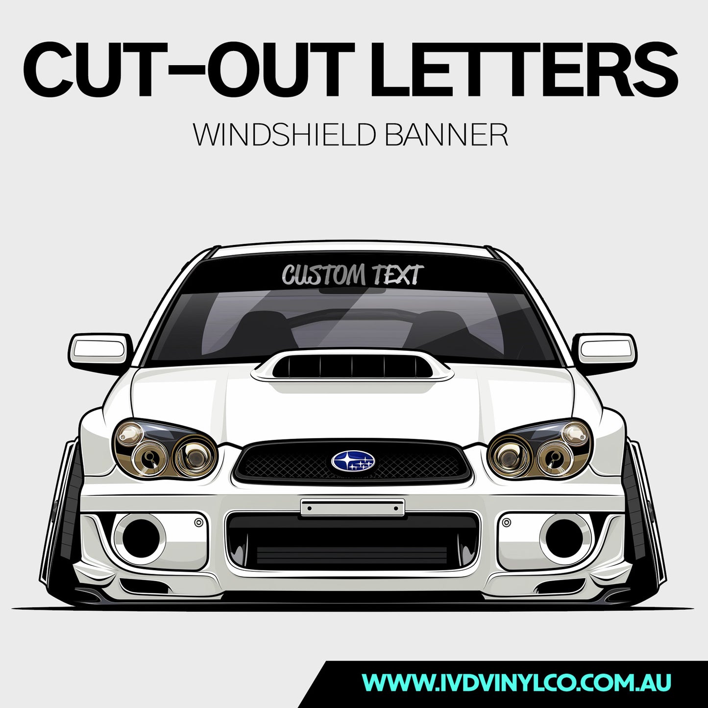 Custom Reverse Cut Windshield Banner