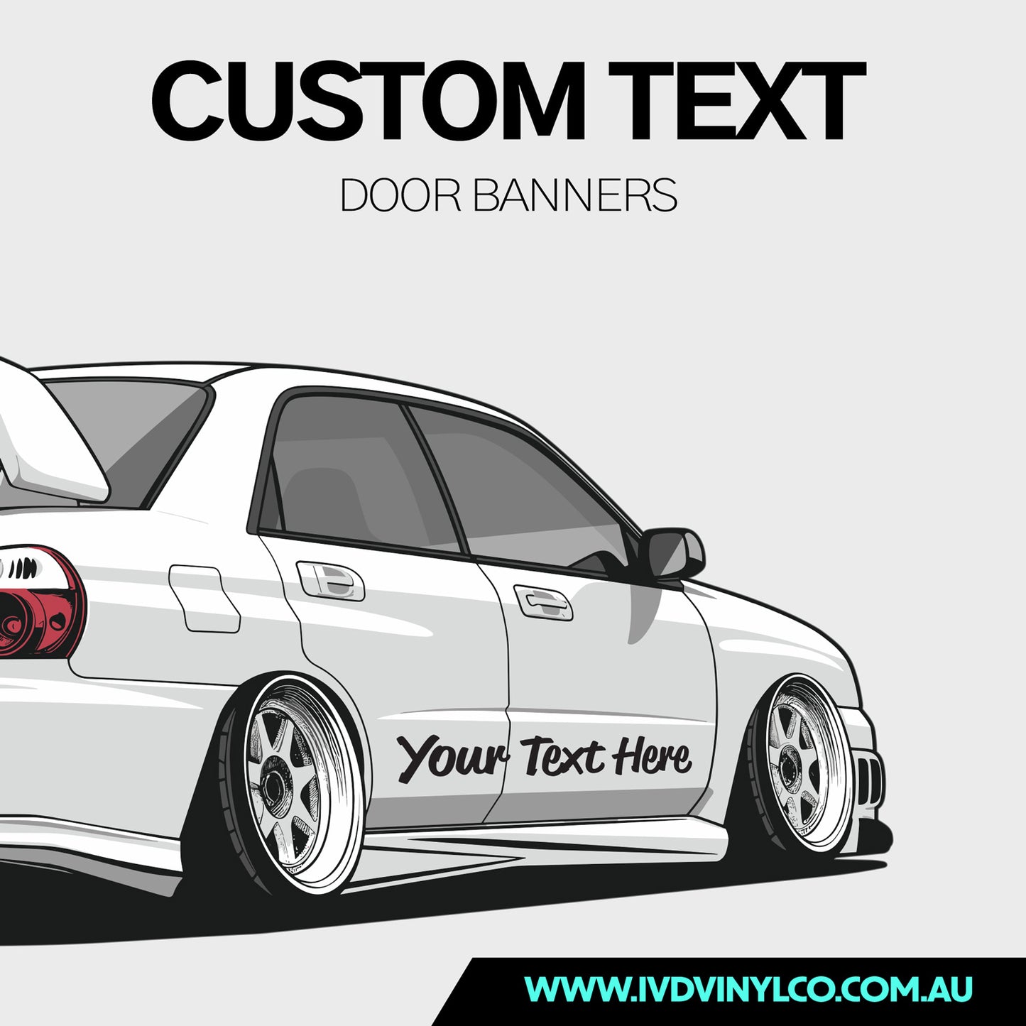 Custom Text Door Banners Pair