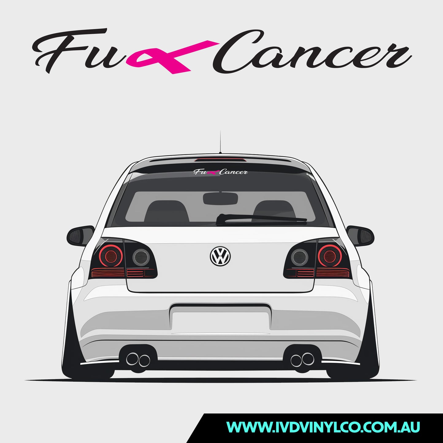 Fuck Cancer Cursive - Sticker