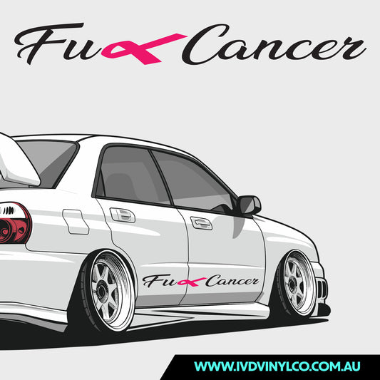 Fuck Cancer Cursive - Door Banners (Pair)