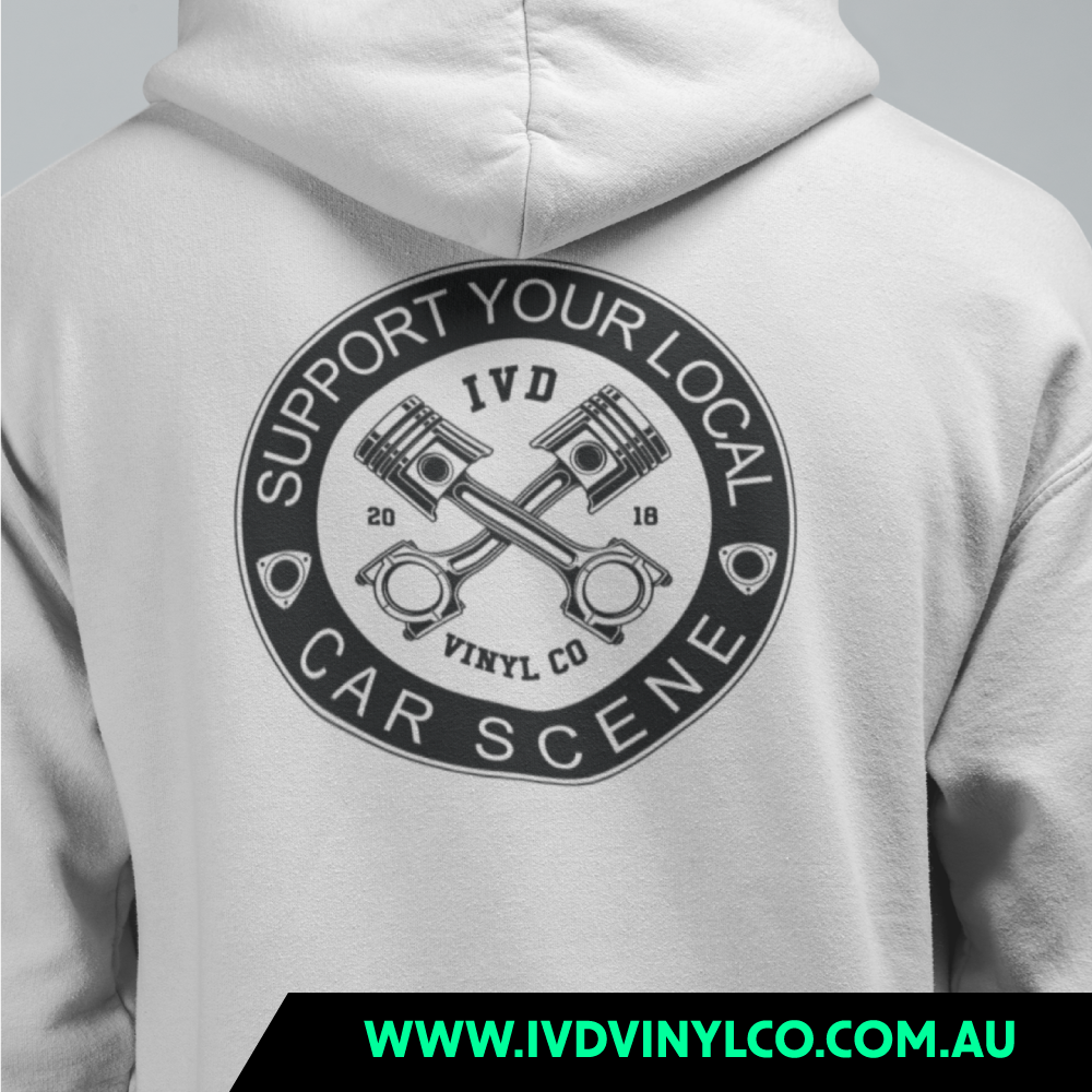 Support Your Local Car Scene White Hoodie