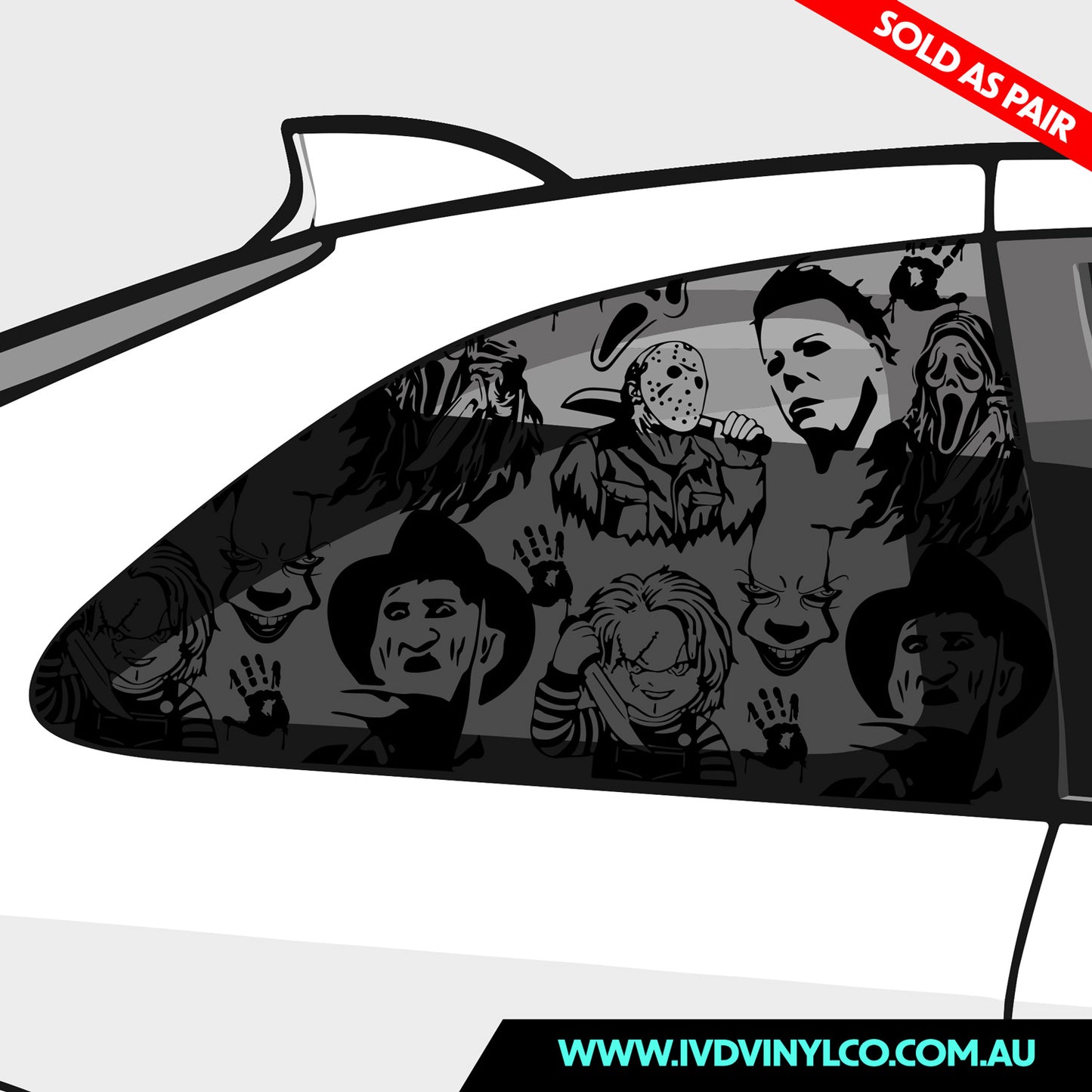 Horror Pattern Quarter Window