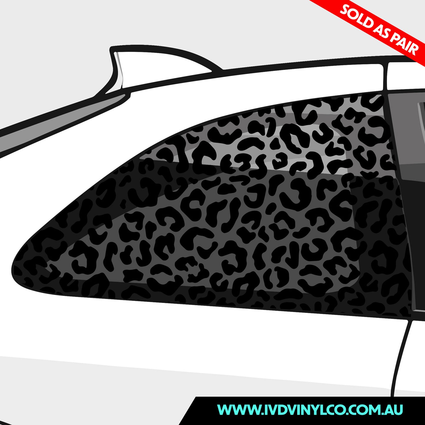 Leopard Pattern Quarter Window