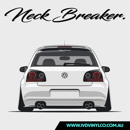 Neck Breaker Cursive - Sticker
