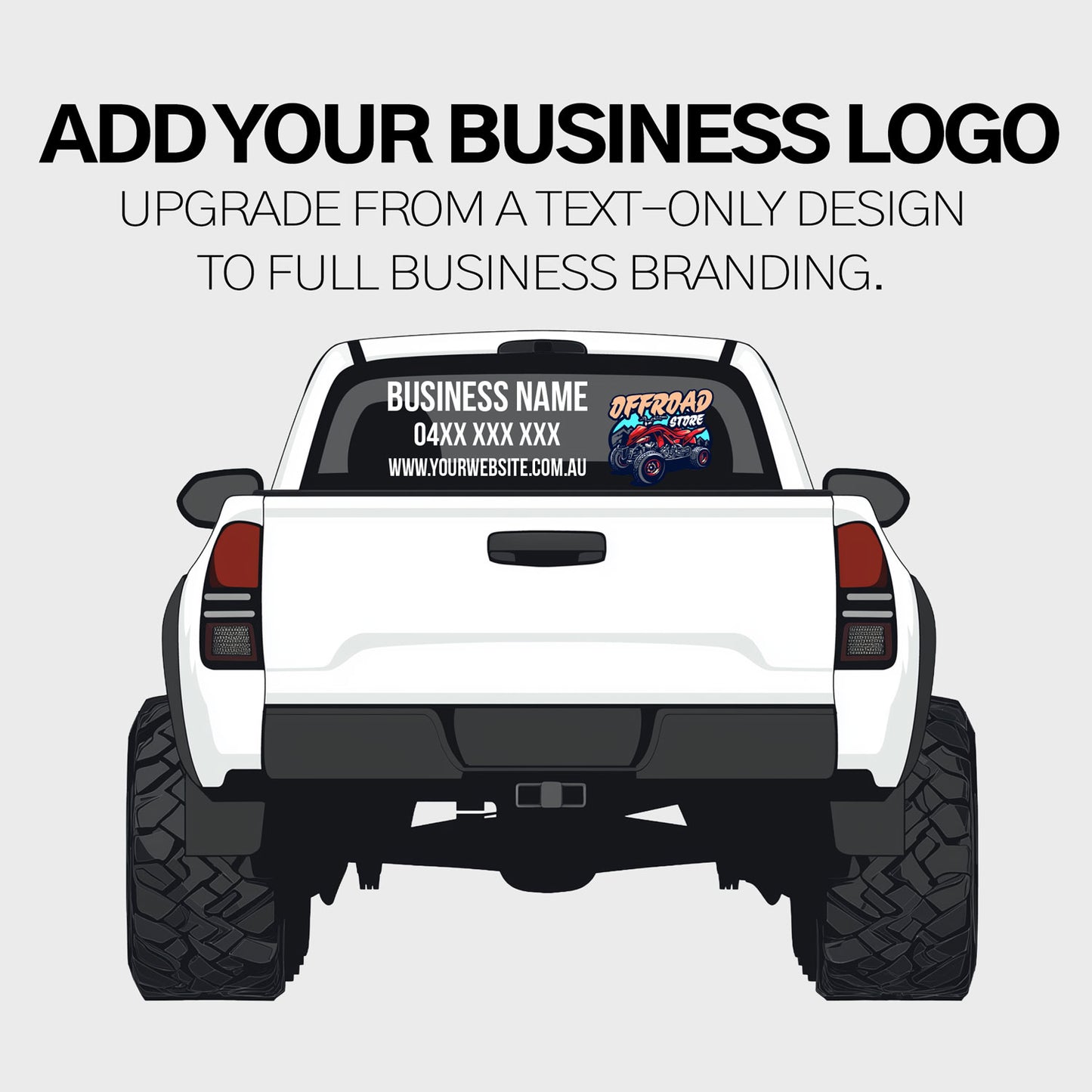 Custom Business Info Window Sticker