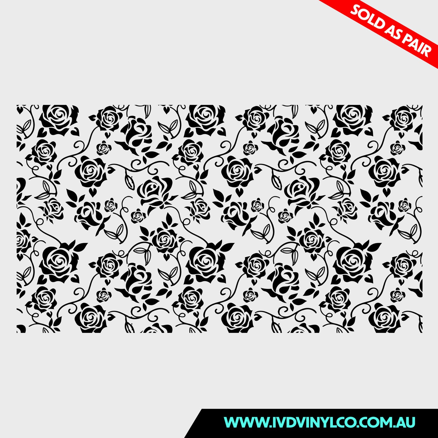 Roses Pattern Quarter Window