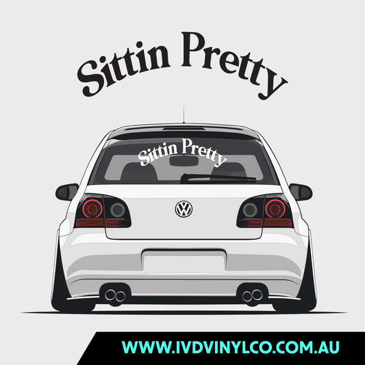 Sittin Pretty - Window Banner