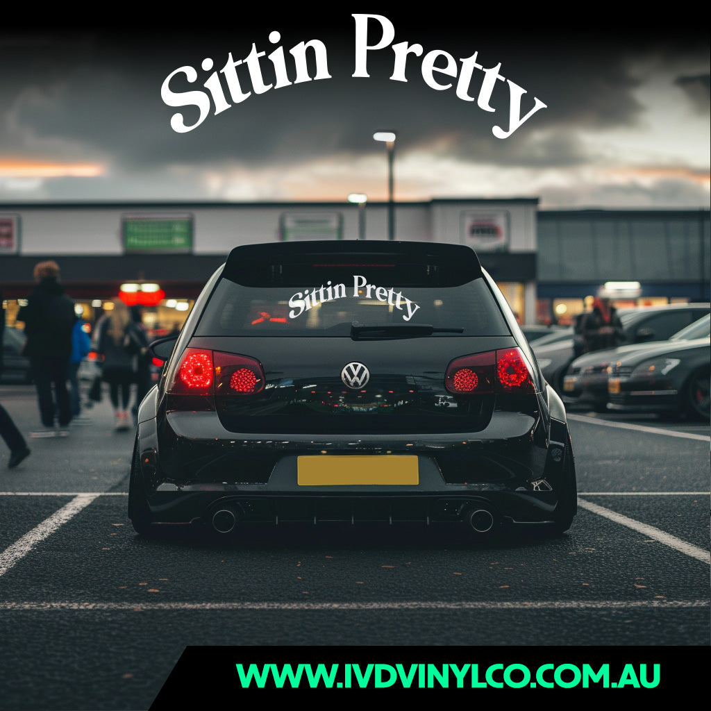 Sittin Pretty - Window Banner