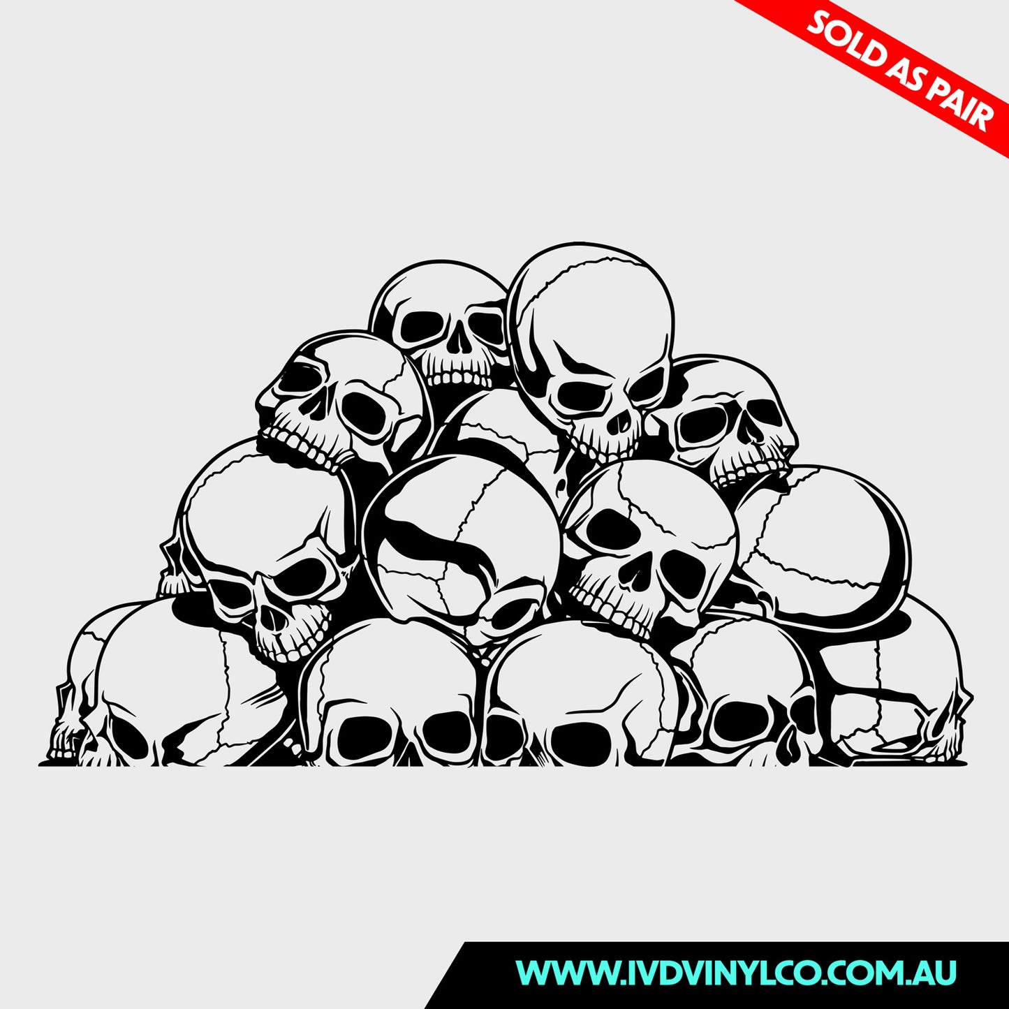 Skulls Pattern Quarter Window