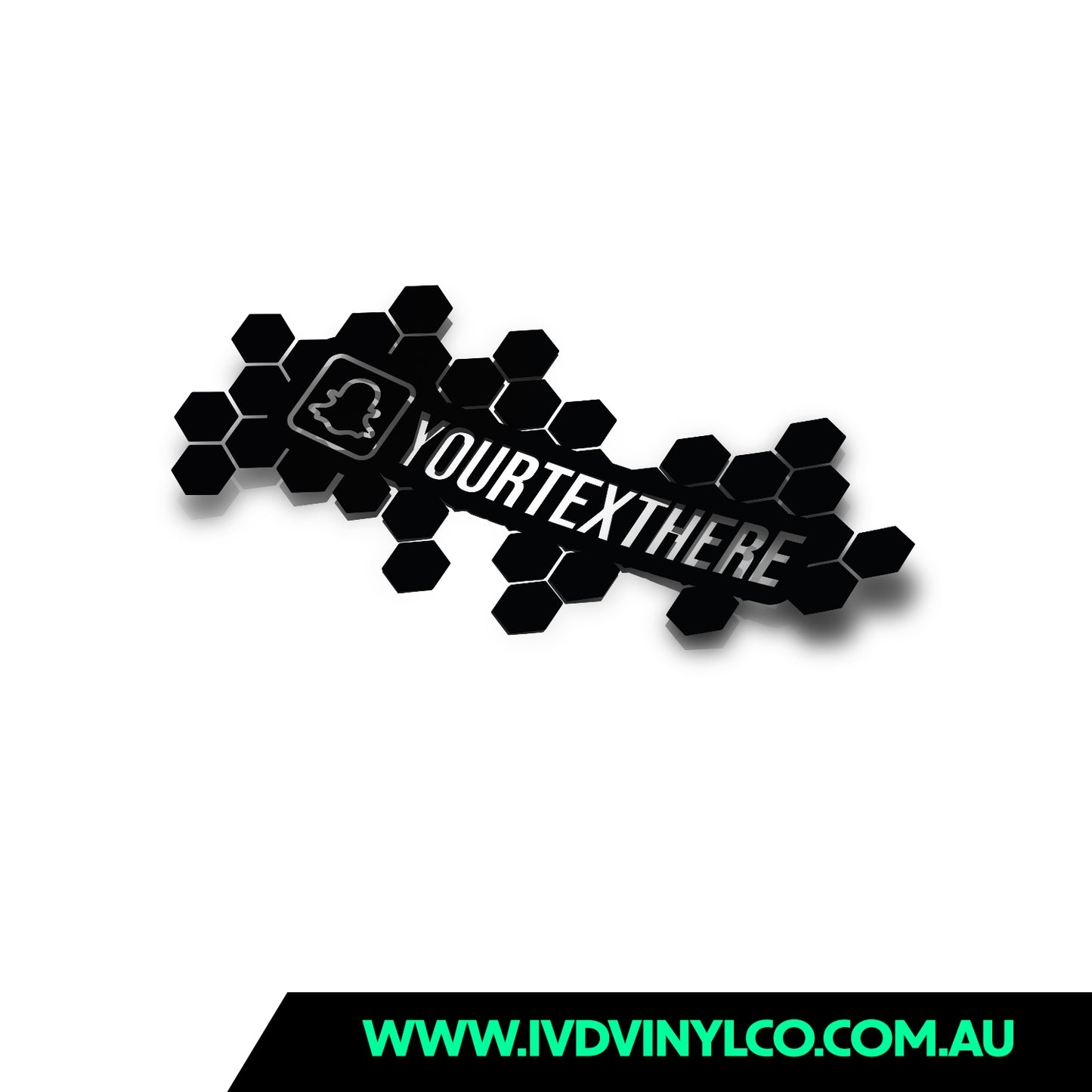Custom Snapchat Name Hexagon Pattern Sticker