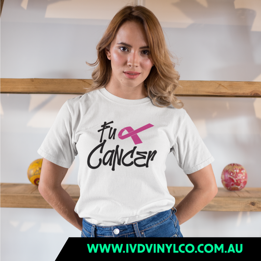 Fuck Cancer White T-Shirt