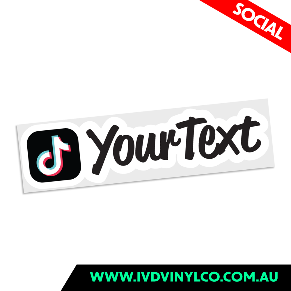 Custom Tiktok Printed Sticker - Pack x10/30/50/100