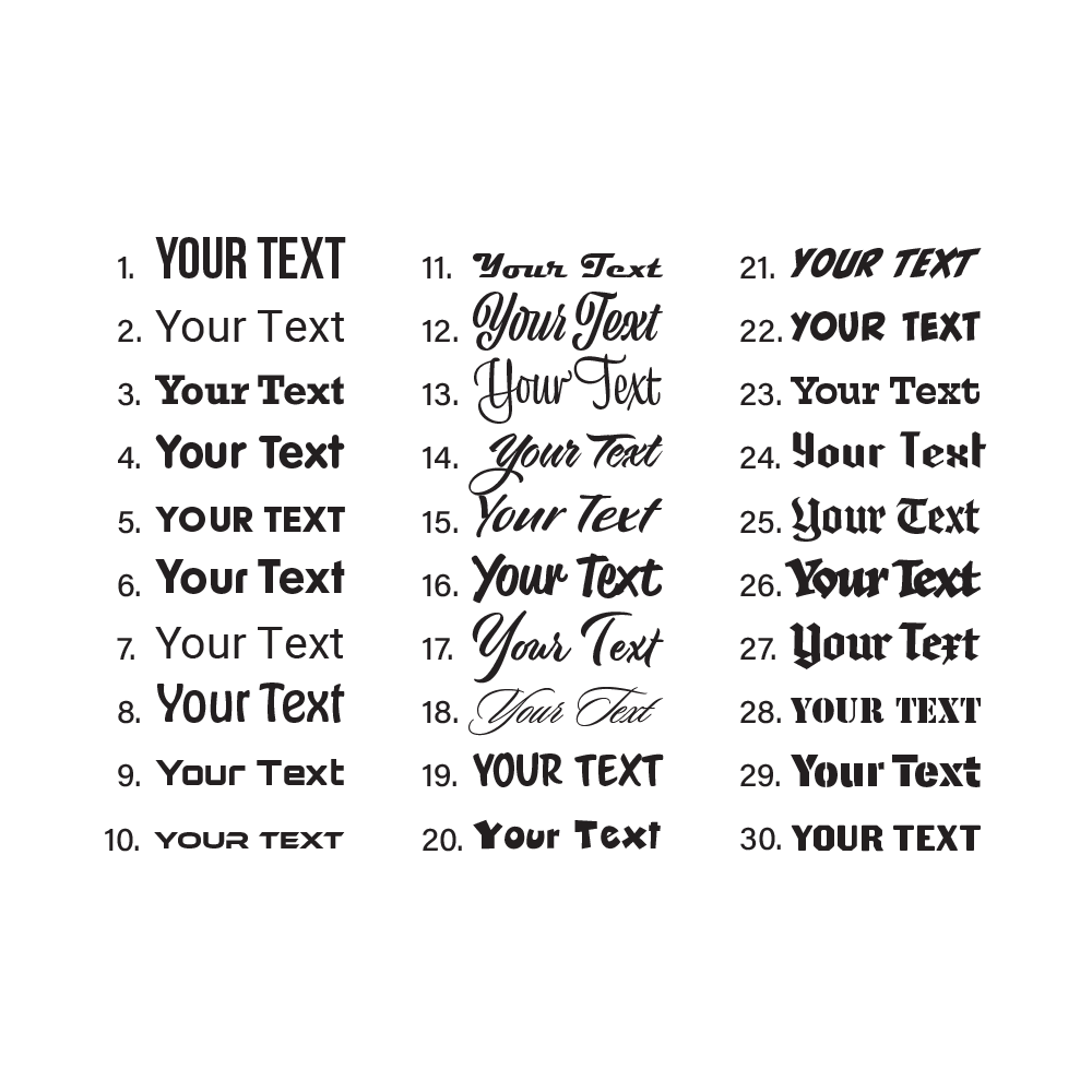 Custom Text Decal (57cm)