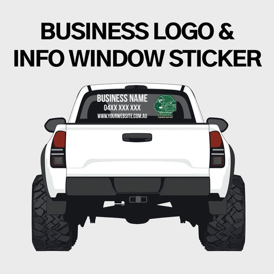 Custom Business Logo & Info Window Sticker