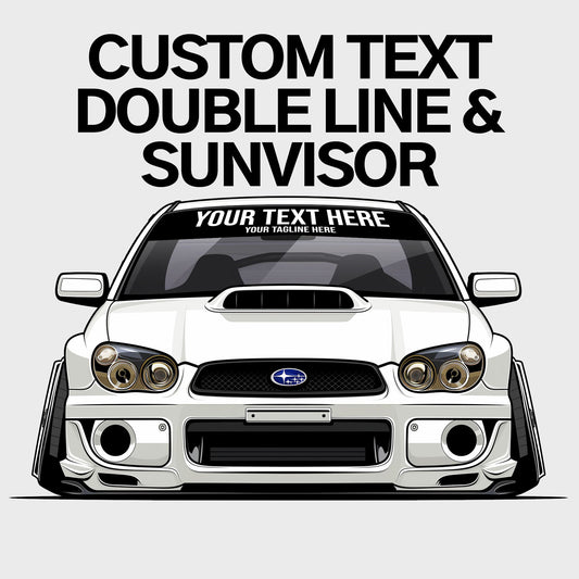 Custom Car Double Line Banner Combo