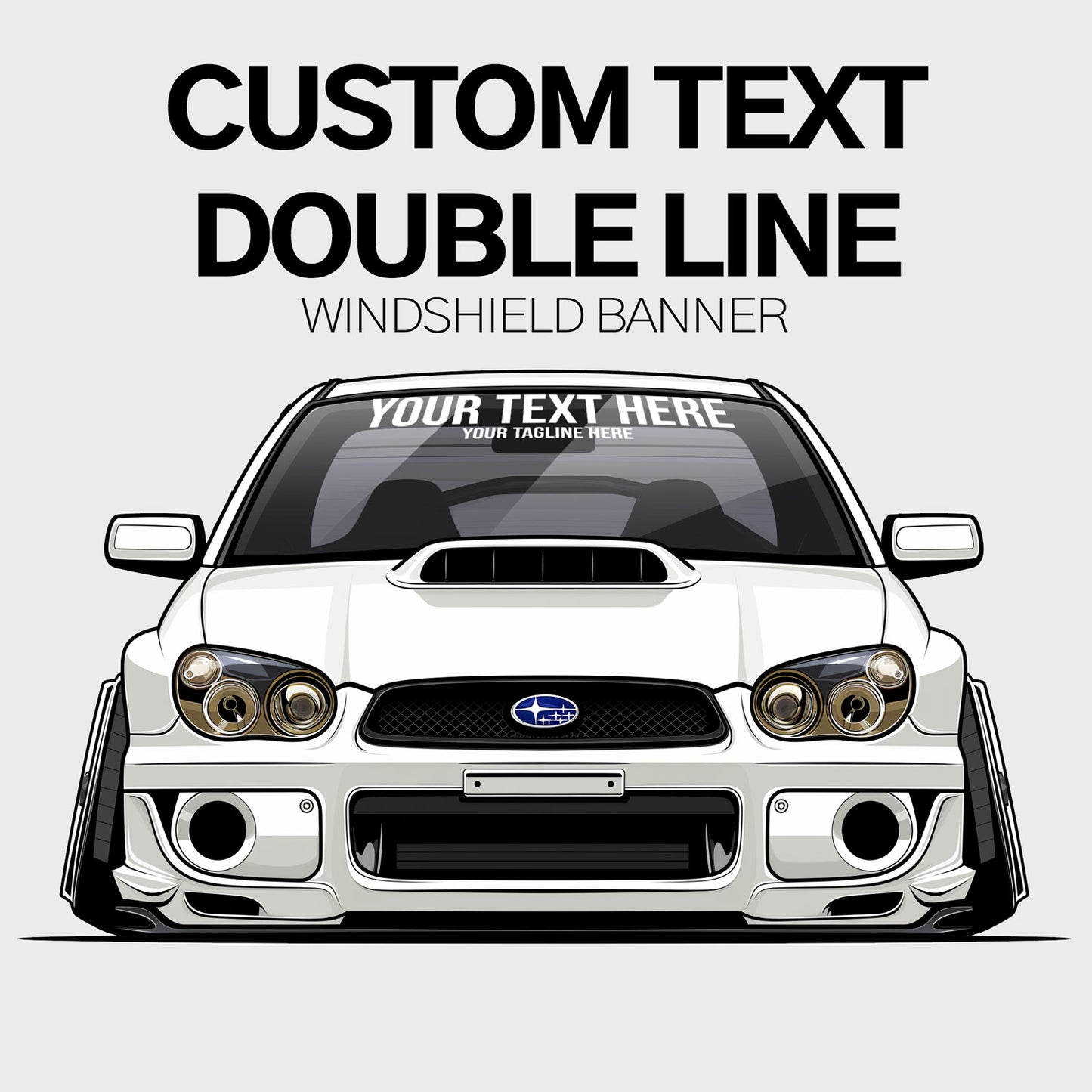 Custom Text Double Line Banner (90cm)