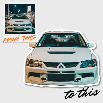 Die-Cut Car Photo – Custom Sticker