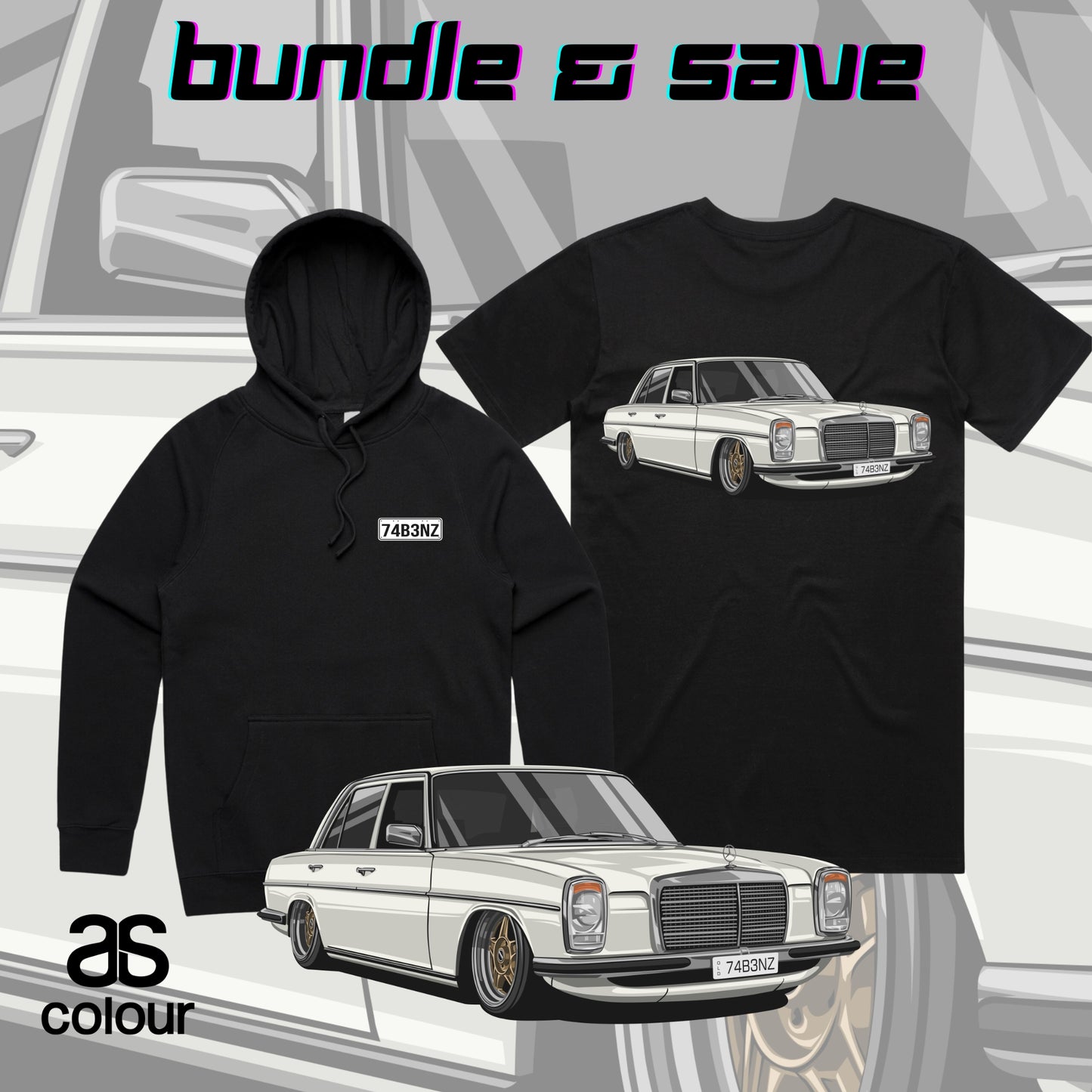 Your Car On A Hoodie & T-Shirt - Classic Edition - BUNDLE