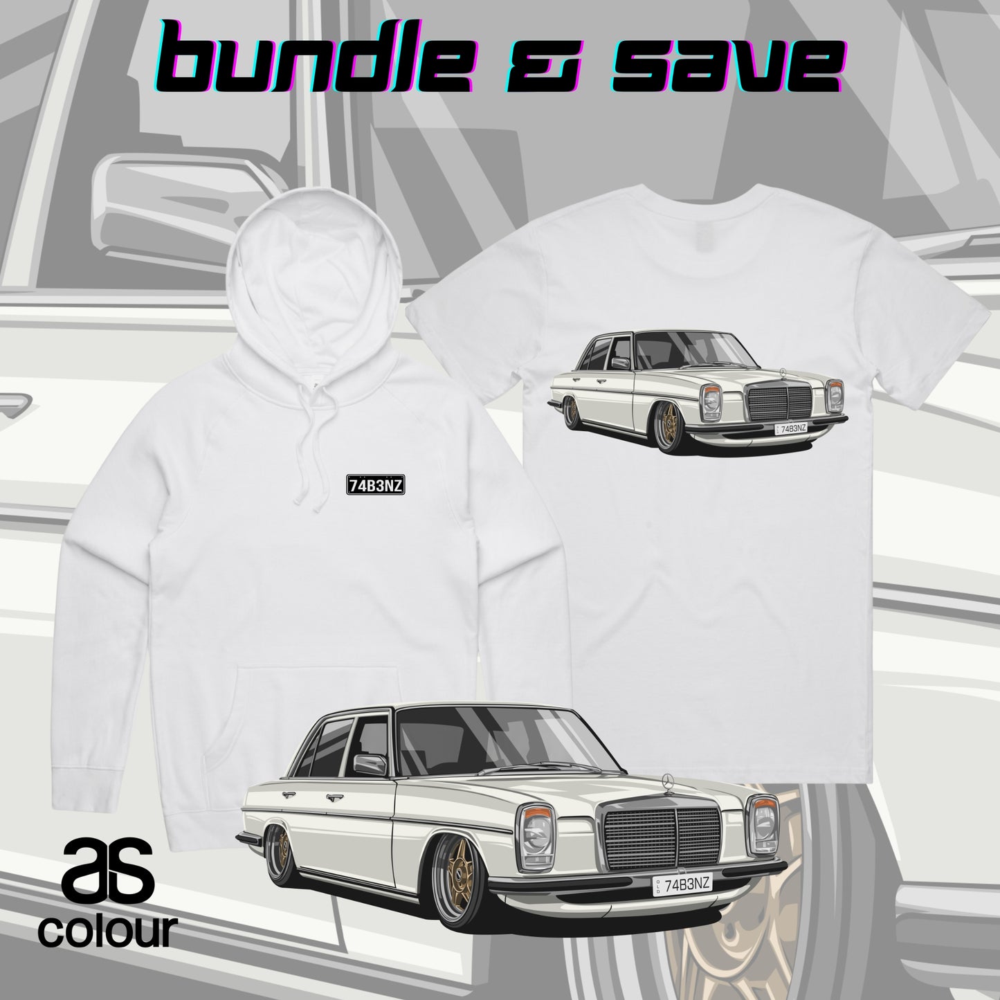 Your Car On A Hoodie & T-Shirt - Classic Edition - BUNDLE