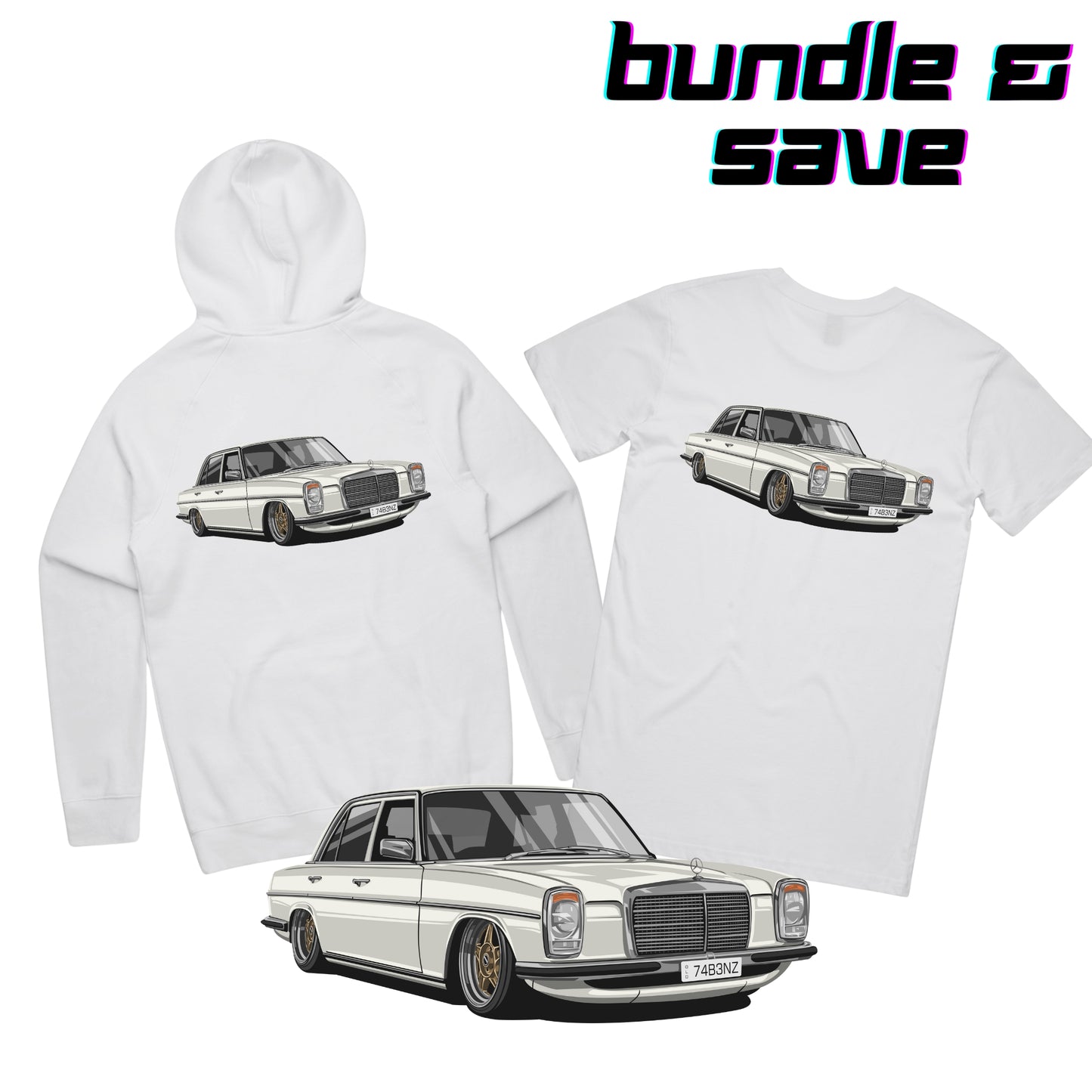 Your Car On A Hoodie & T-Shirt - Classic Edition - BUNDLE