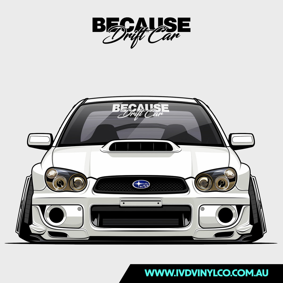 Because Drift Car - Window Banner – IVD Vinyl Co