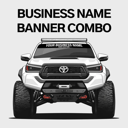 Custom Business Name Banner Combo