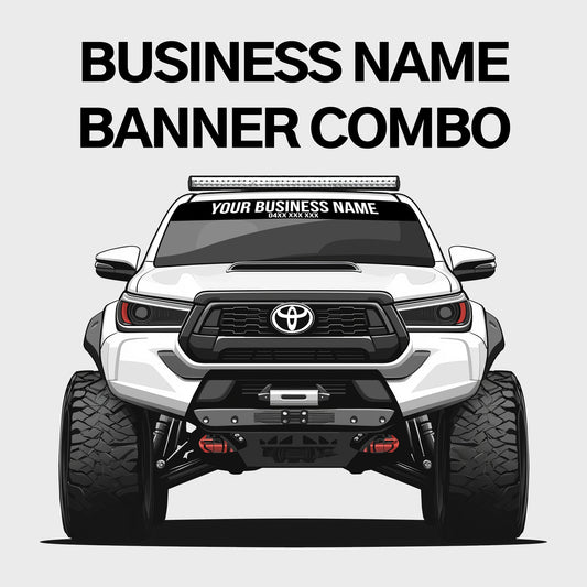 Custom Business Name Banner Combo