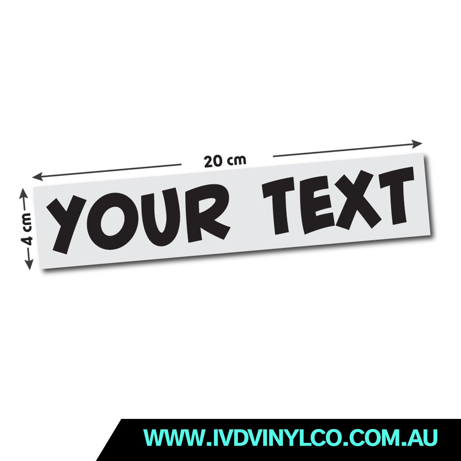 Custom Text Decal (20cm) – IVD Vinyl Co