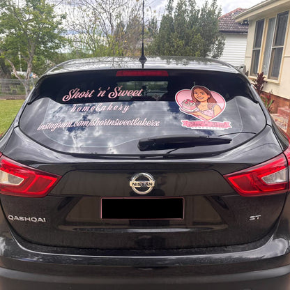 Custom Business Logo & Info Window Sticker