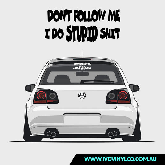 Dont Follow Me I Do Stupid Shit