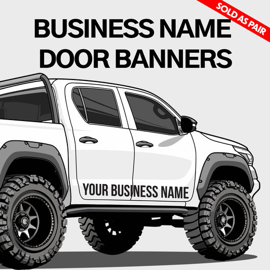 Custom Business Name Door Banners (Pair)