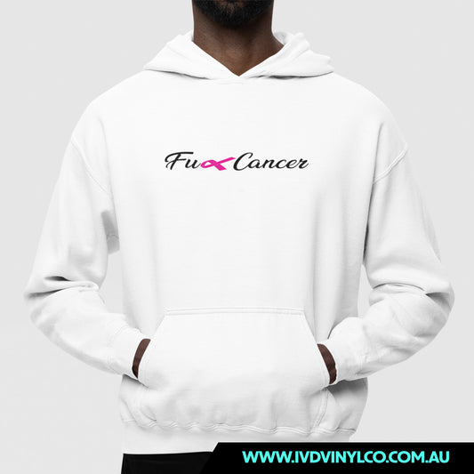 Fuck Cancer White Hoodie