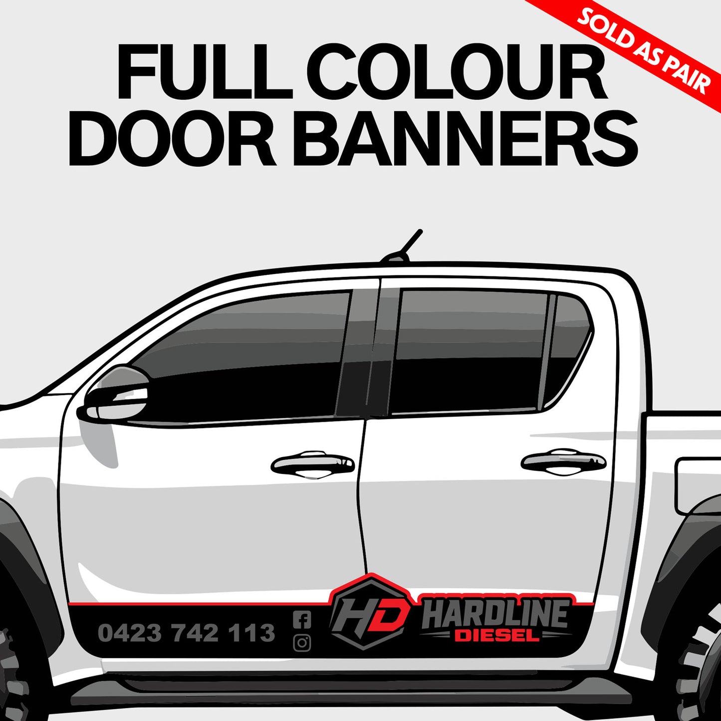 Custom Colour Door Banners (Pair)