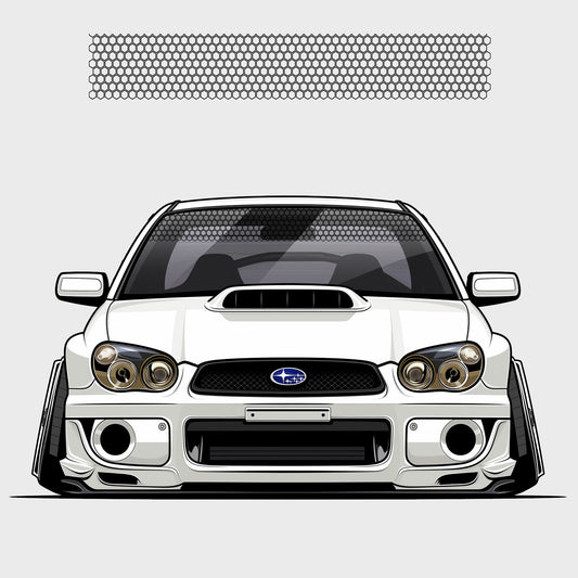 Hexagon Hollow Pattern - Reverse Cut Window Banner