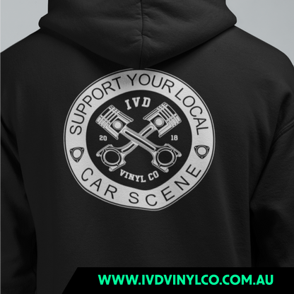 Support Your Local Car Scene Black Hoodie