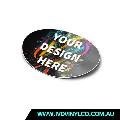 oval custom stickers