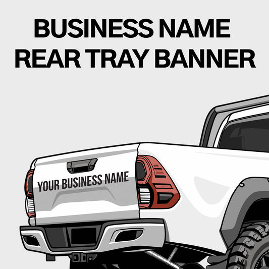 Custom Business Name Rear Tray Banner