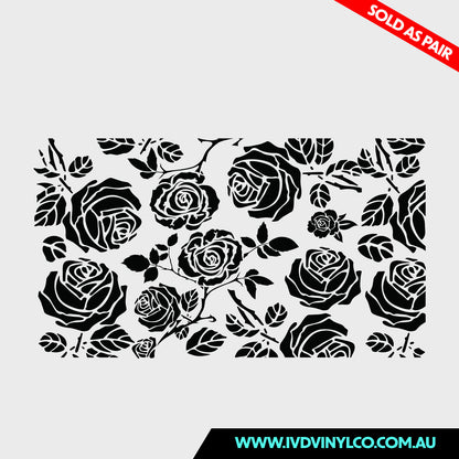 Roses Pattern Quarter Window