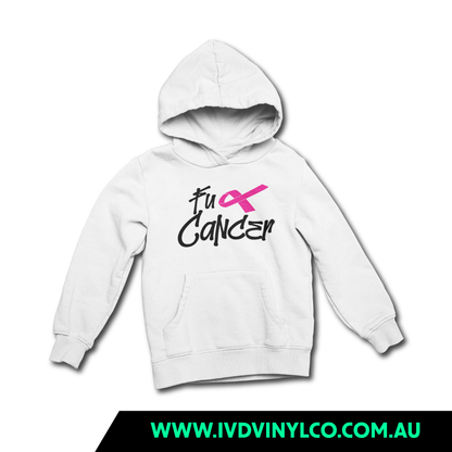 Fuck Cancer White Hoodie
