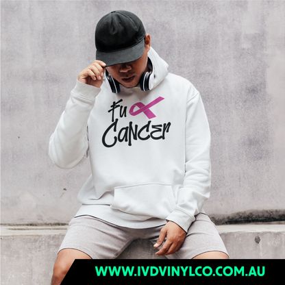 Fuck Cancer White Hoodie
