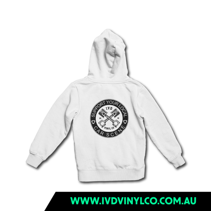 Support Your Local Car Scene White Hoodie