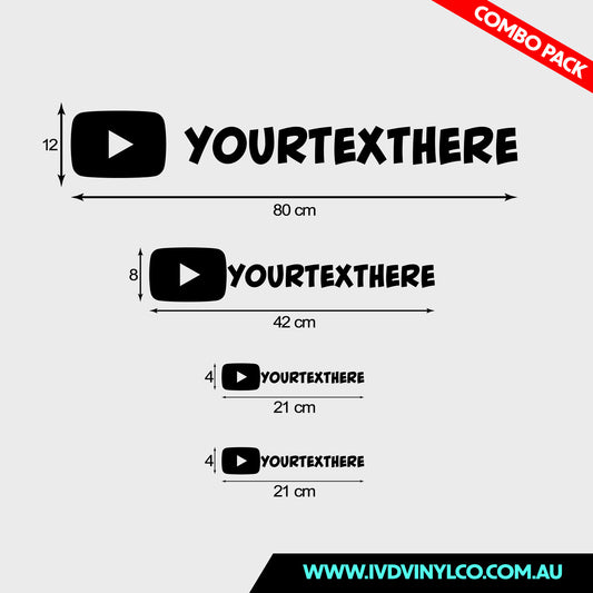 Custom Youtube Name Sticker Promo Pack