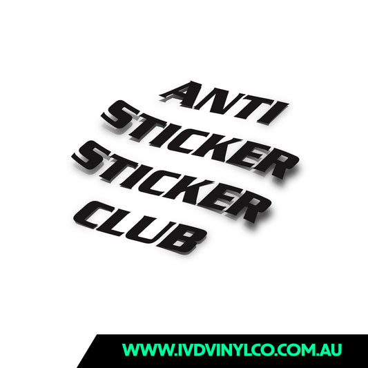 Anti Sticker Sticker Club