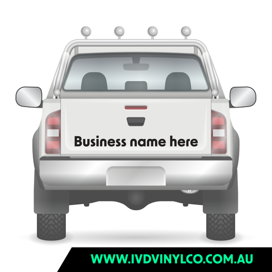 Custom Business Name Rear Tray Banner