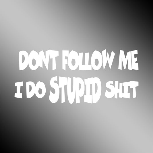 Dont Follow Me I Do Stupid Shit